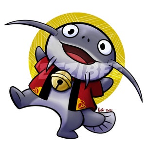 Final Fantasy XIV Namazu Semi-Transparent Sticker