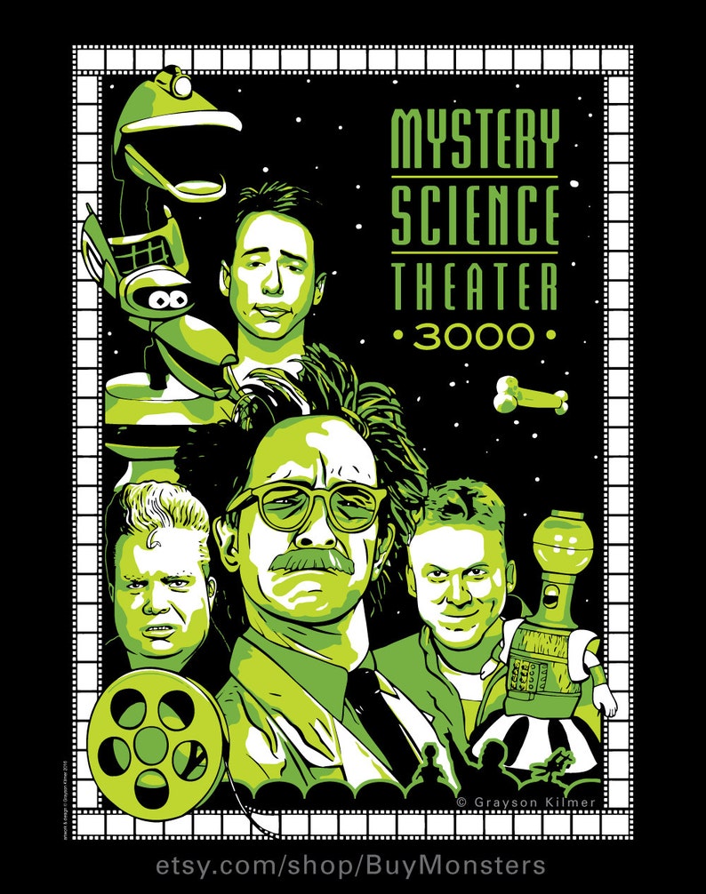 Mst3k Art Print Poster Mystery Science Theater 3000 Illustrated