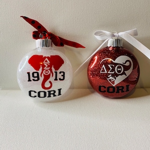 Delta Sigma Theta Ornament/Christmas/Sorority/DST Set of 2!!