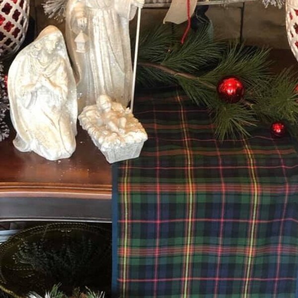 Plaid Table Runner Etsy