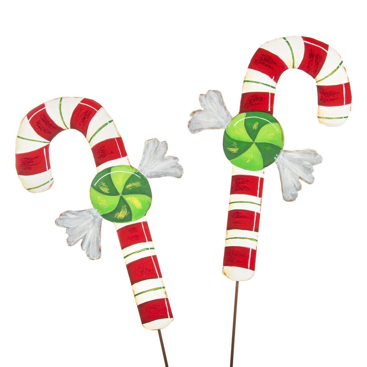 Christmas Candy Canes Stake Set of 2 - Etsy