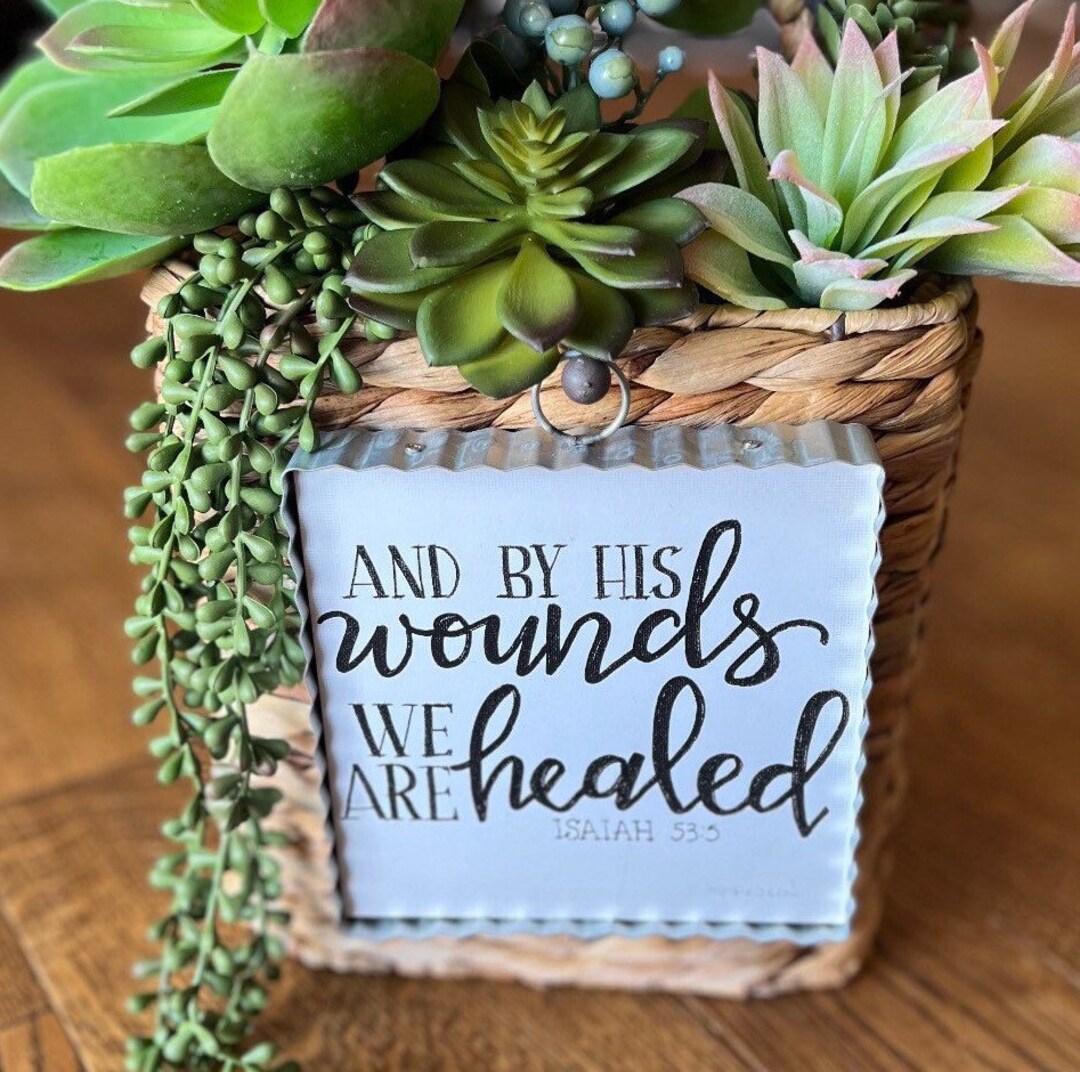 And by His Wounds We Are Healed Mini Print Isaiah 53: 5-6 - Etsy
