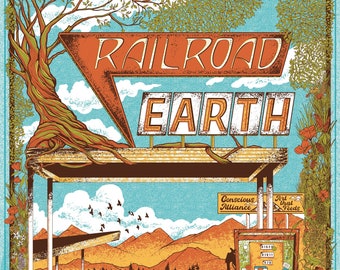 Railroad Earth CO Tour Poster (Collab with Sadie May)