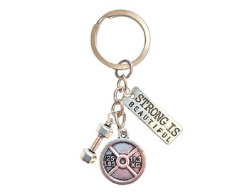 Dumbbell Bodybuilding Keyring Muscle Strong Man Keychain Male Key Chain Tool BL3 Dumbbell Bodybuilding Keyring Muscle Strong Man Keychain Male Key Chain Tool BL3