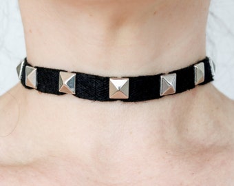 Black Choker with Studs