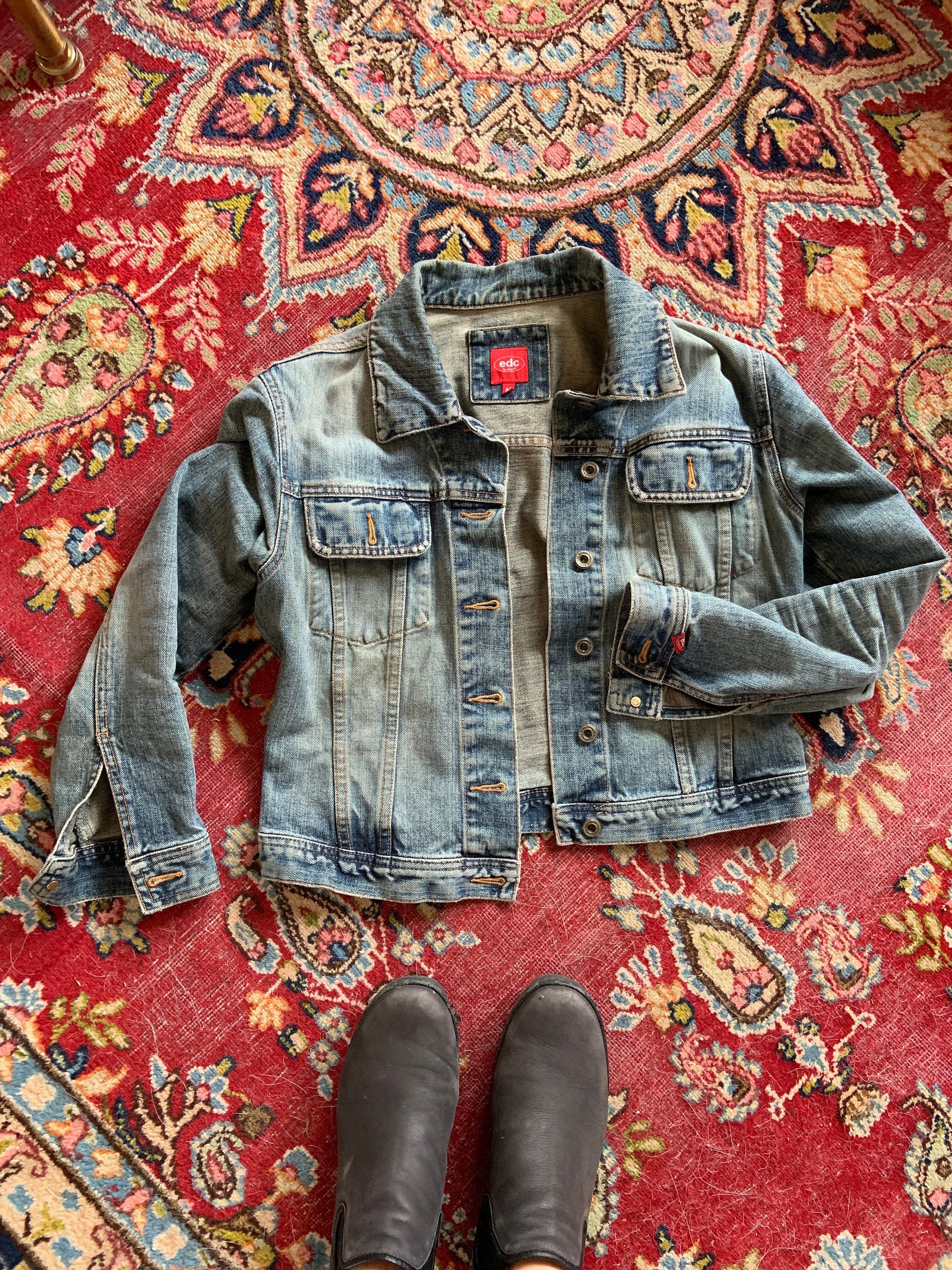 faded jean jacket
