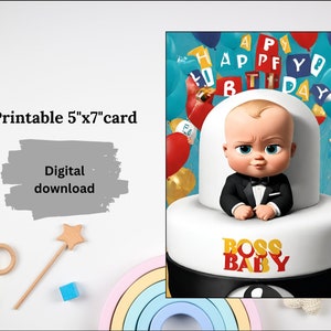 Boss Baby birthday card: Designed Digitally for your special celebration...