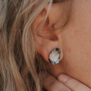 Herkimer Diamond Earrings quartz earrings april birthstone earrings image 1