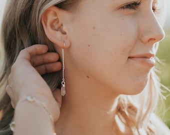 Quartz Drop Earrings • April and Angels