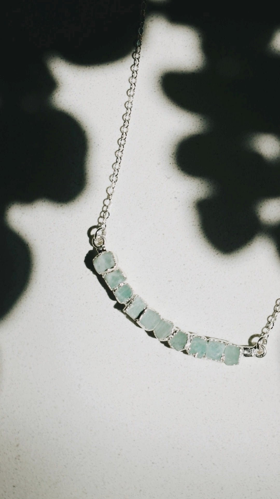 Amazonite Necklace Raw Amazonite Crystal Raw Stone Necklace Earthy ...