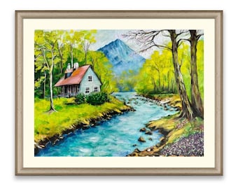 Acrylic on canvas - Original landscape painting