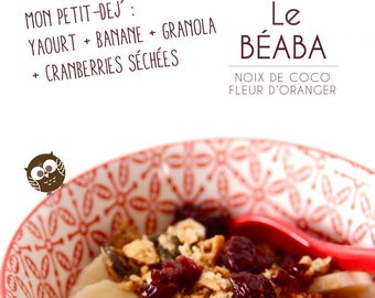 Sweet orange blossom Granola / coconut - the BEABA - kraft 125g or 250g sachet