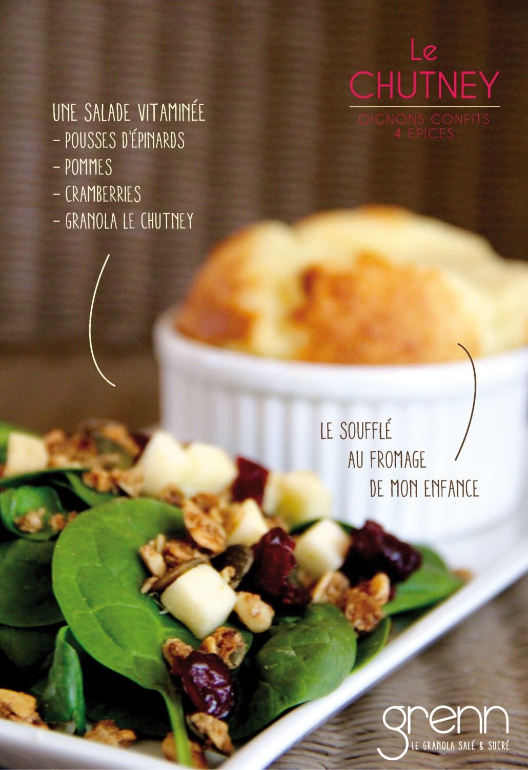 Granola Salé Oignons Confits/ 4 Épices - Le Chutney en Sachet Kraft 125G ou 250G