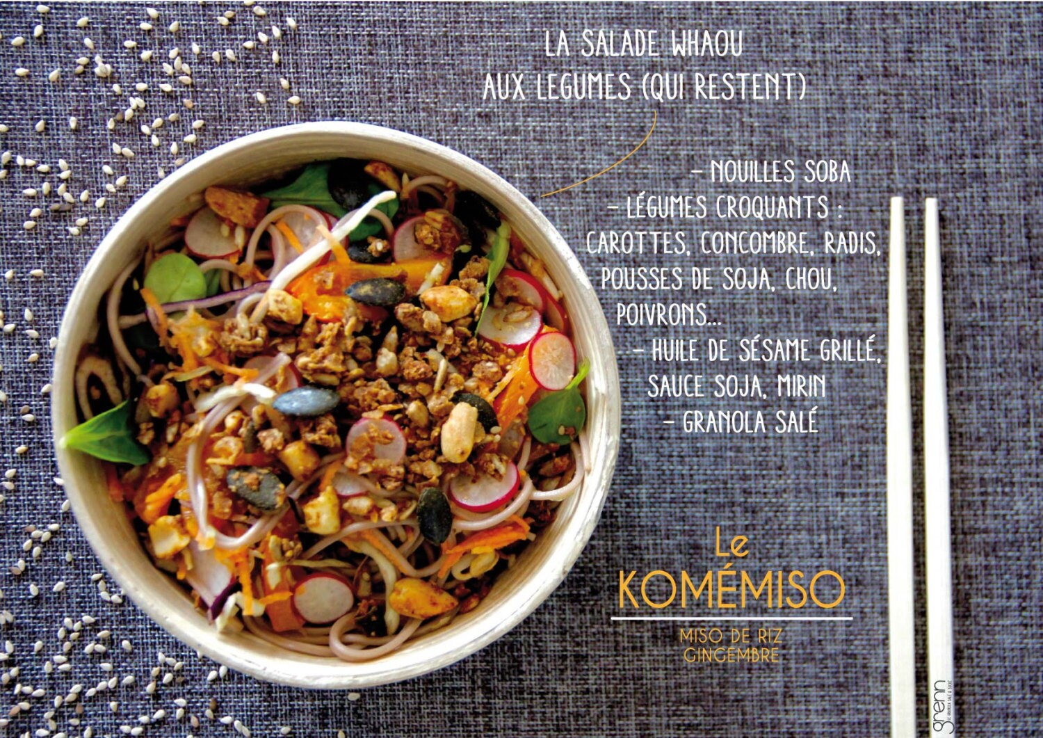 Granola Salé Miso de Riz/Gingembre - Le Komemiso en Sachet Kraft 125G ou 250G