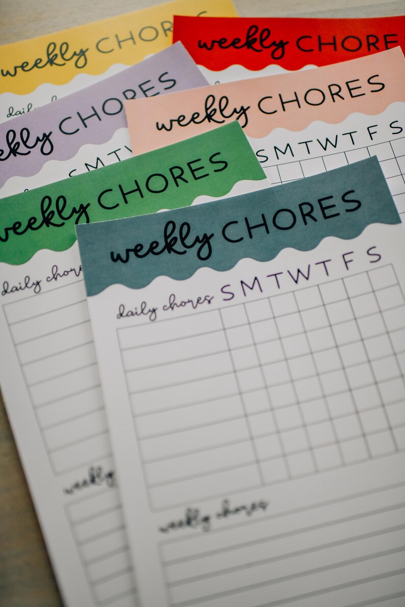Printable Kids Chore Chart: Weekly & Daily Tasks (digital Download) - Etsy