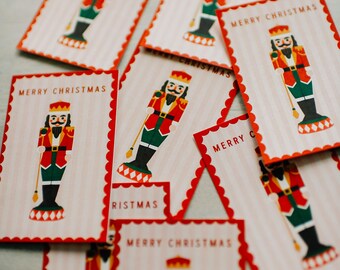 Nutcracker Christmas Gift Tag, Holiday Printable Tag