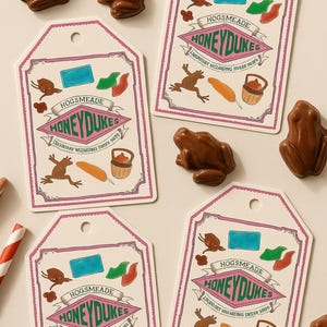 Etiquetas para dulces Honeydukes: Recuerdos de fiesta de Harry Potter (Descarga digital)