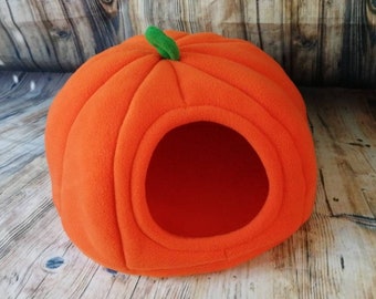 Halloween Pumpkin Guinea Pig Fleece Bed