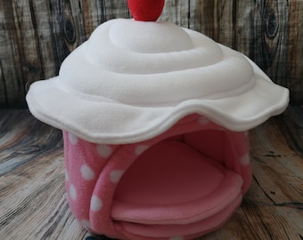Guinea Pig Pink Fleece Cupcake House Bed Etsy