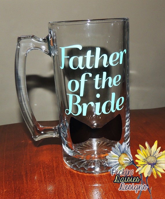 Father Of The Bride Or Groom Glass Beer Mug Wedding Gift