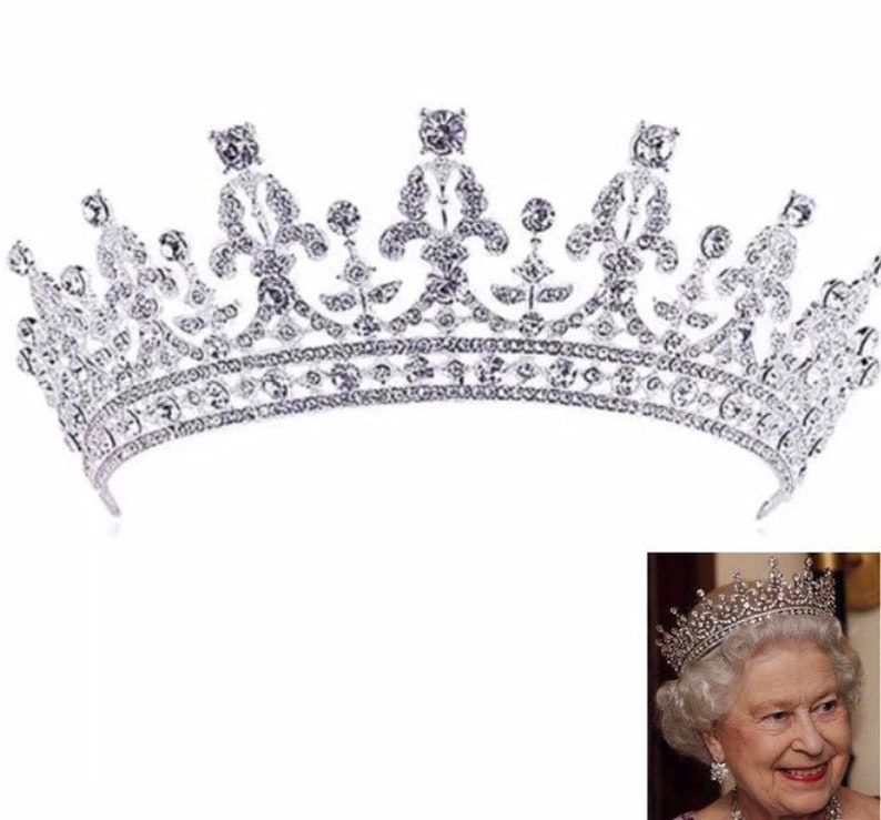 Royal Bridal Tiara Rhinestone Wedding Hair Accessory Royal Etsy