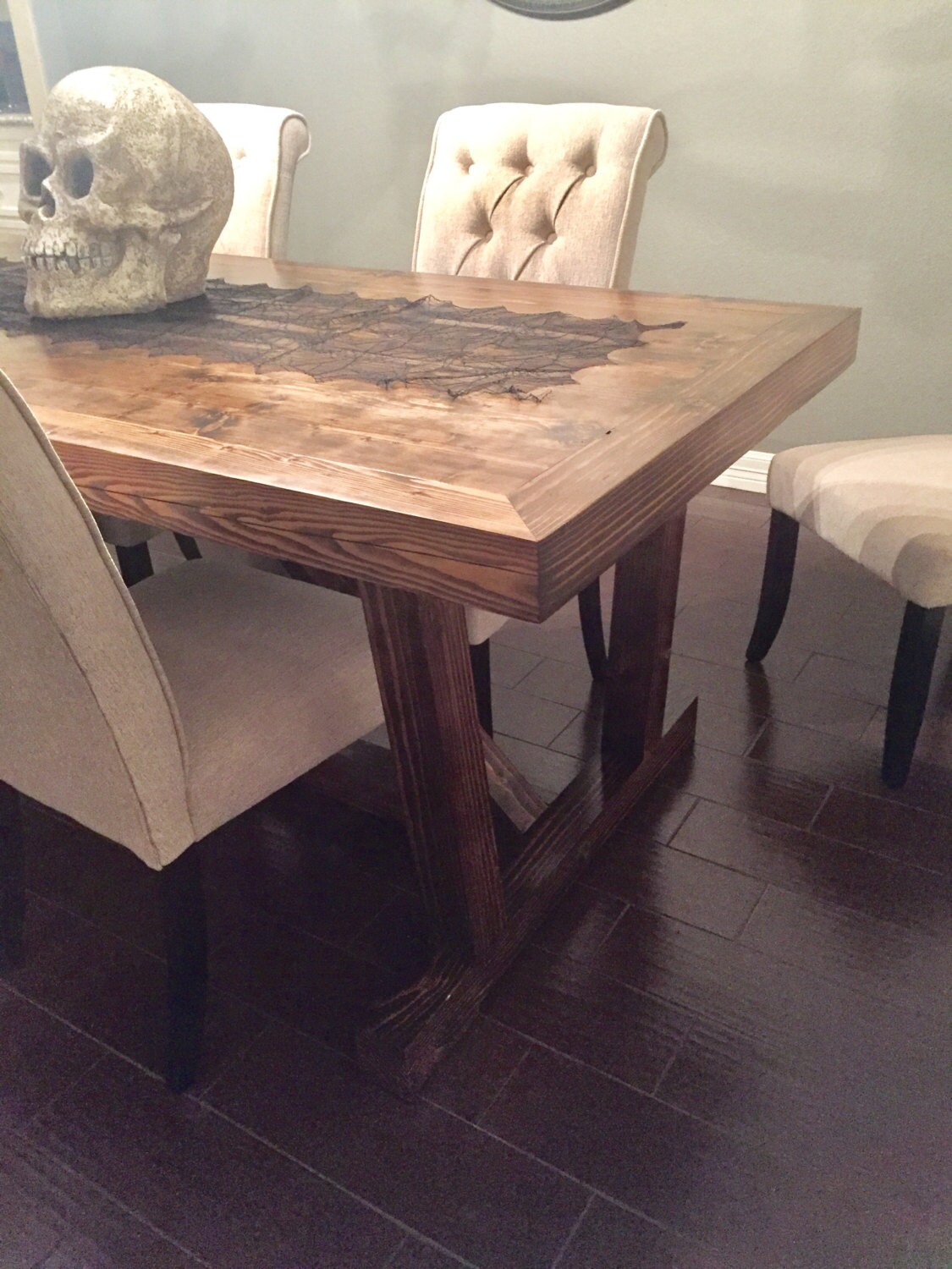 Mesa de comedor de granja muebles de comedor mesa de madera | Etsy