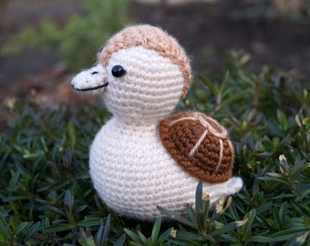 Turtleduck amigurumi toy, baby turtle duck, Stuffed turtleduck, avatar fan gift, animal baby duck