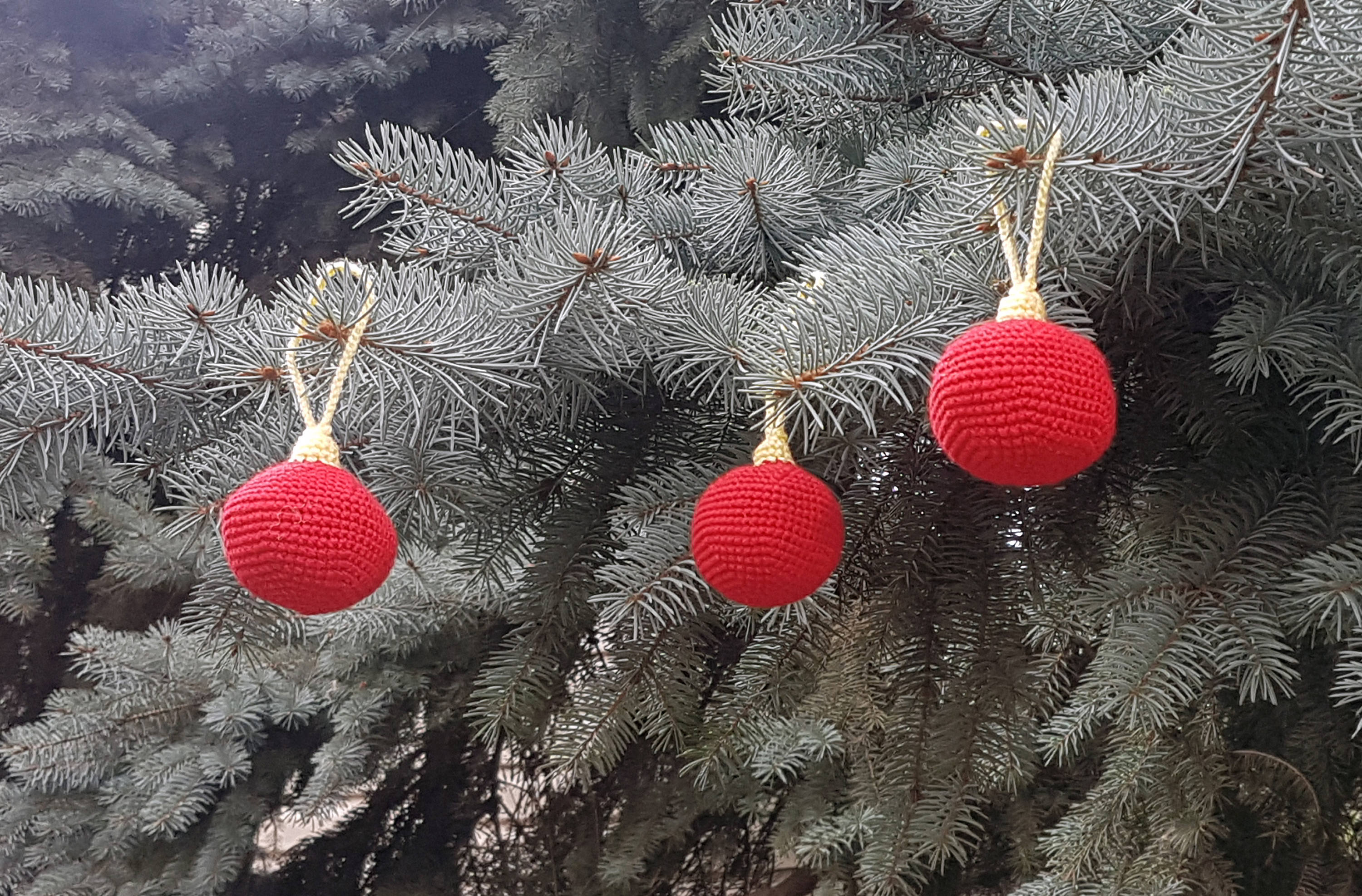 Christmas ornaments red decor balls holiday decor bauble Etsy