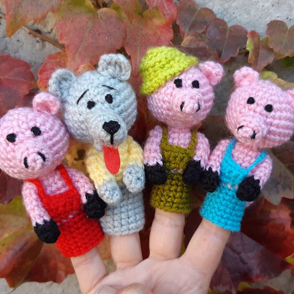 The three little Pigs - finger puppets set