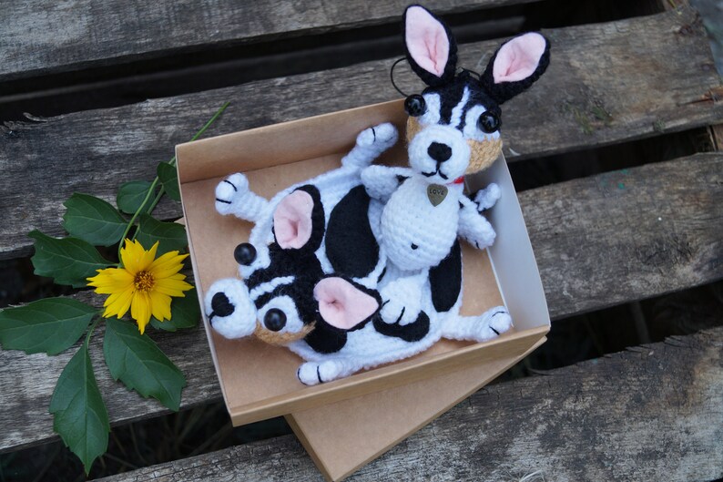 Toy fox terrier gift dog lover gift box stuffed dog terrier Etsy