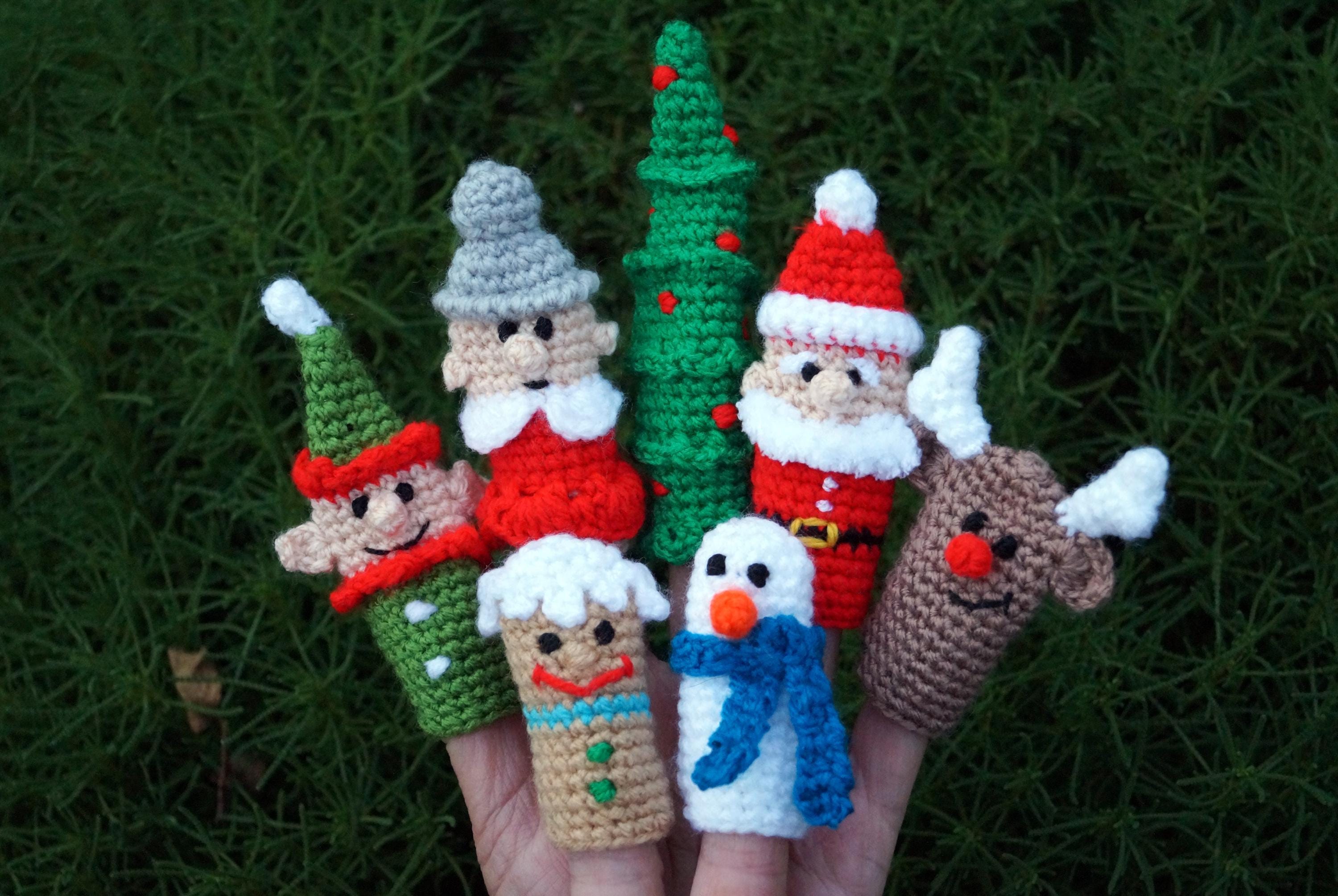 Marionnettes à Doigts En Laine Feutrée - Histoire Du Père Noël - Fait Main (Ukraine)