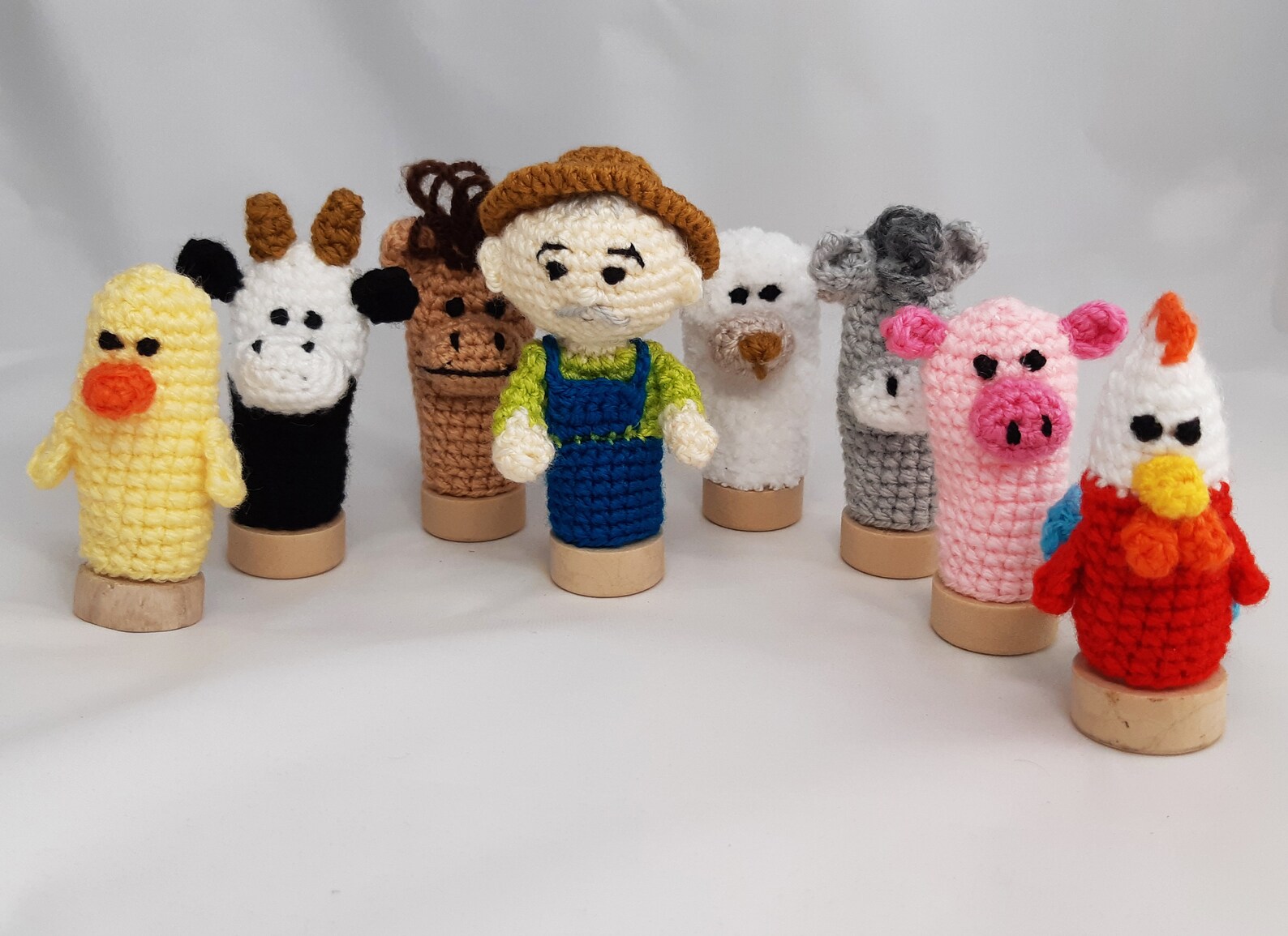 Farm Animals Finger Puppets Farm Animals Favor Farm Birthday Etsy