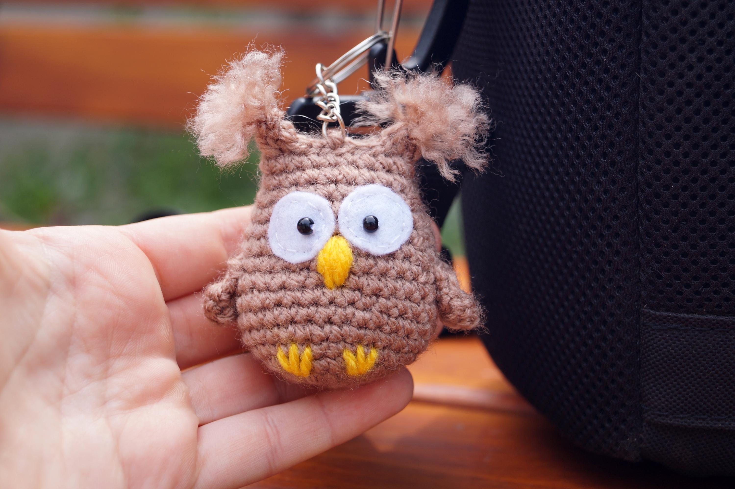 Owl Keychain – Cute Bird Bag Charm – Small Owl Plush Toy – Gift for Owl Lover &nda