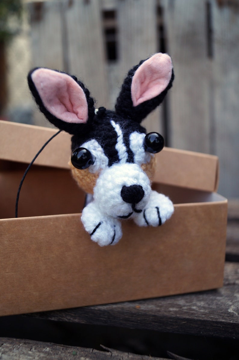 Toy Fox Terrier Gift Keychain Crochet Toy Fox Terrier Dog Etsy