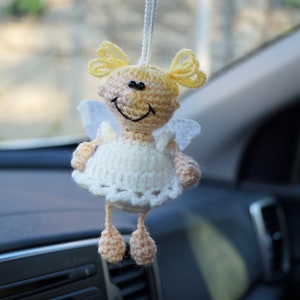 Funny Angel Car Hanging: Handmade Car Mirror Charm