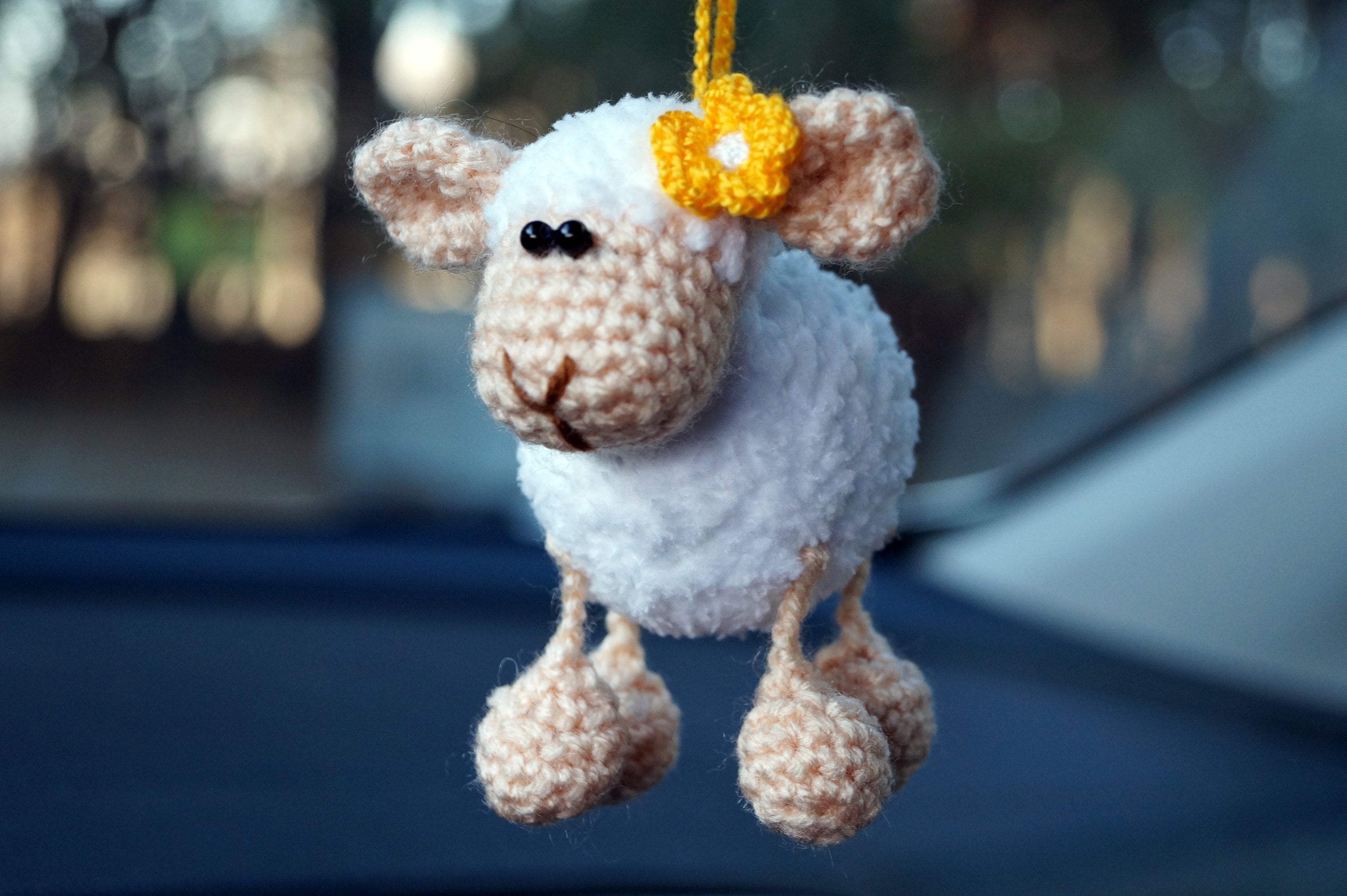 Sheep Car Accessories Cute Car Mirror Hanging Accessories 