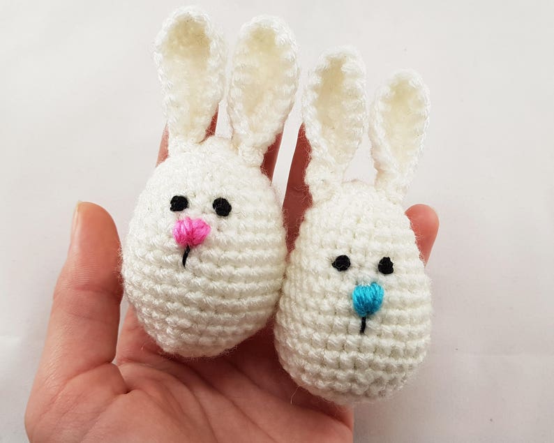 Easter stuffers Easter eggs Crochet eggs Easter gifts Bunny eggs Chick egg Crochet easter Cozy Easter decorations small gift Easter gift set image 10