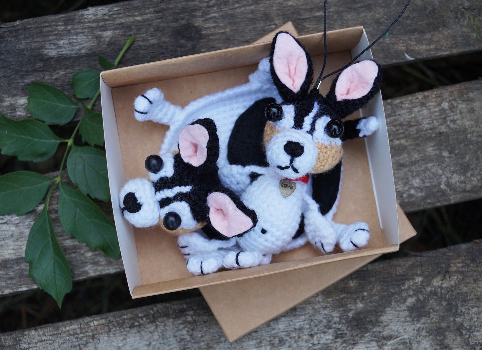 Toy fox terrier gift dog lover gift box stuffed dog terrier Etsy