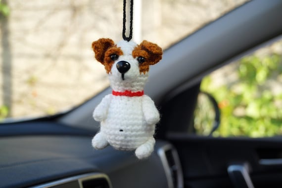 Jack Russell Terrier Car Mirror Charm:  Terrier Mom