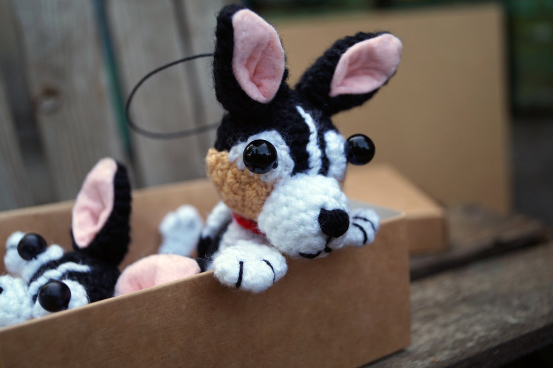 Toy fox terrier gift dog lover gift box stuffed dog terrier Etsy