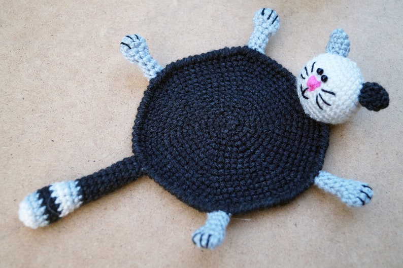 Cat coaster crochet coaster cat lover drink coasters cat lover Etsy