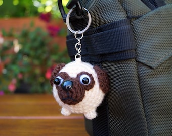 Pug Keychain –  Pug Dog Lover Gift