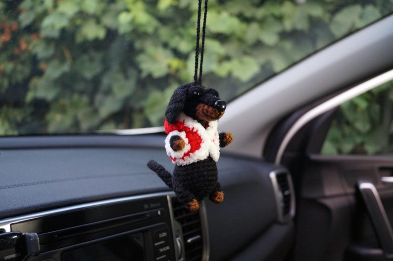 Daschund Car Decor, Daschund Car Mirror, Daschund Gifts, Easter Car