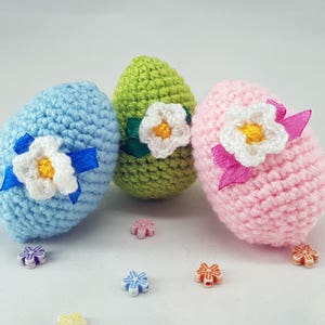 Easter stuffers Easter eggs Crochet eggs Easter gifts Bunny eggs Chick egg Crochet easter Cozy Easter decorations small gift Easter gift set image 6