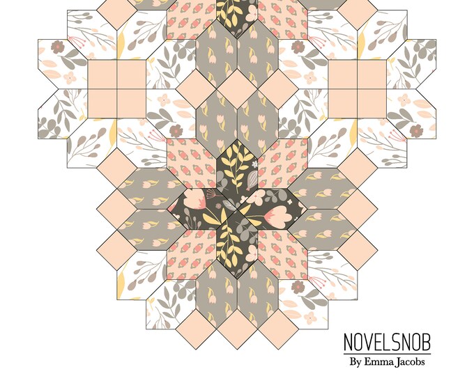 Elongated Hexagon EPP Template, Crosses English Paper Piecing Template ...