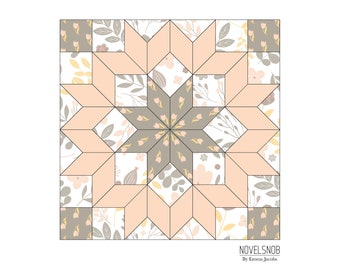 The lightkeeper EPP Template, English Paper Piecing Template, paper friendly print