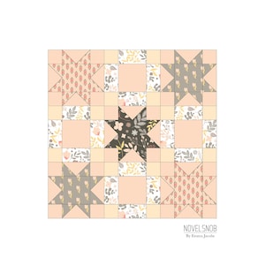 The miller's wife EPP Template, Sawtooth star variation, English Paper Piecing Template