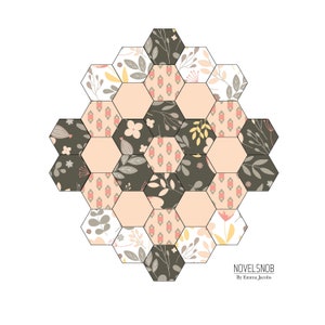 Hexagon template epp, English paper piecing, pdf, digital instant download