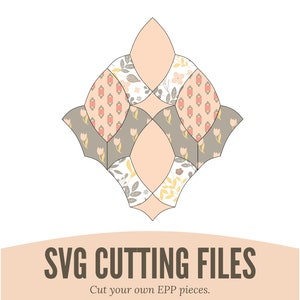 Tulip Frenzy EPP cutting files , English Paper Piecing Template SVG