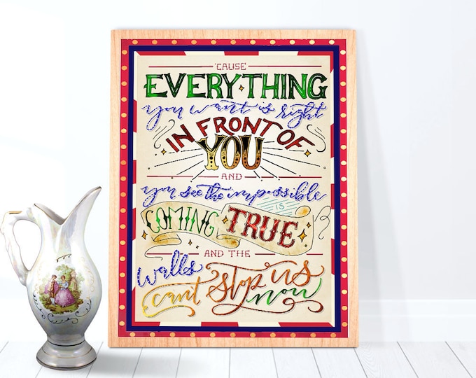 The Greatest Show, the Greatest Showman Lyrics | Hand-lettered Digital ...